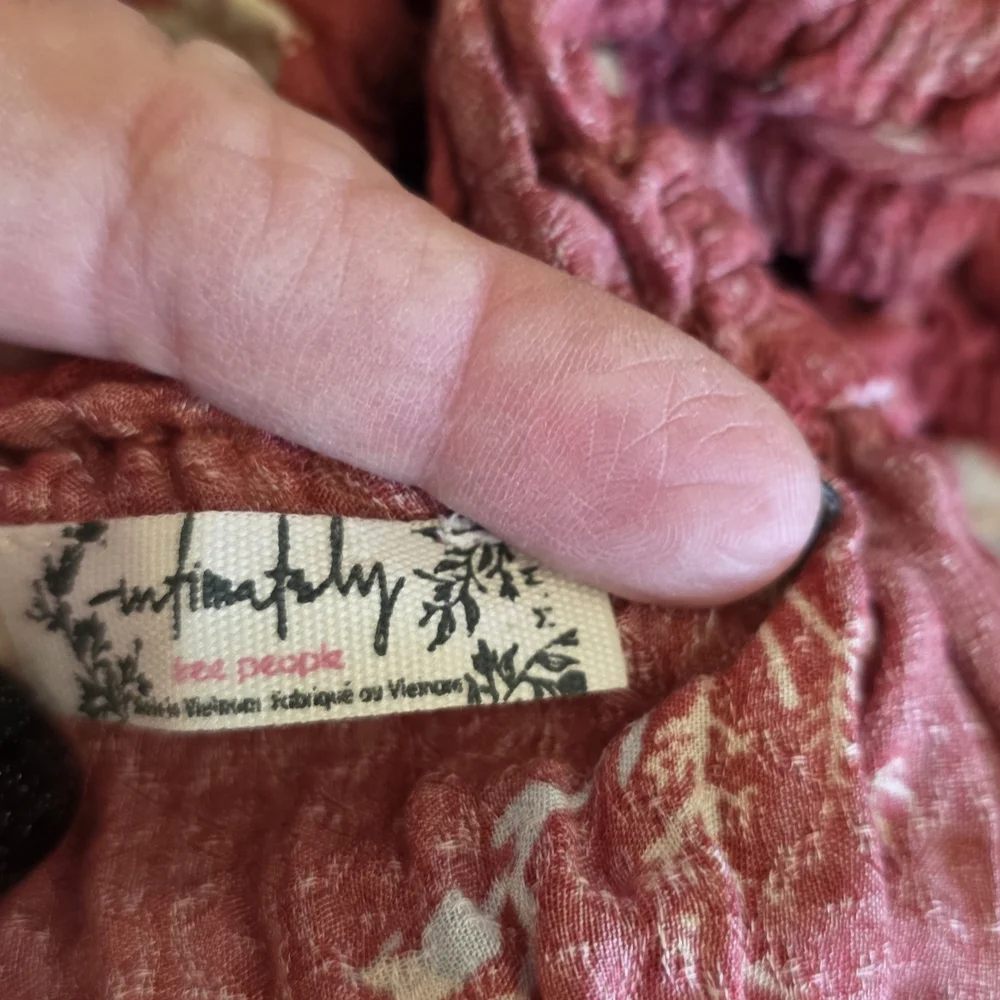 Free People Bailey Wild Daisy Slip Dress Medium Boho Floral Mini - Picture 7 of 8